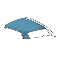 1965 - 1968 Mustang Fastback 2+2 Headliner (Medium Blue)
