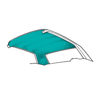 1965 - 1968 Mustang Fastback 2+2 Headliner (Dark Aqua)
