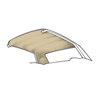 1965 - 1968 Mustang Fastback 2+2 Headliner (Parchment)