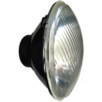 Semi Sealed Beam Headlight 7" Regular Curved Lens H4 - Single w/ Park Light