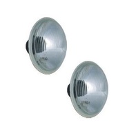 Semi Sealed Beam Headlight 5 3/4" Regular Flat Lens H4 Park Lights - Pair