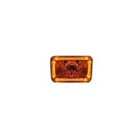 Semi Sealed Beam Headlight 4" x 6" Multi Surface Reflector Clear Lens H4 - Amber LED Halo - Single