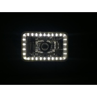 Semi Sealed Beam Headlight 4" x 6" Multi Surface Reflector Clear Lens H4 - White LED Halo - Pair
