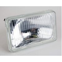 Semi Sealed Beam Headlight 4" x 6" Regular Lens H4