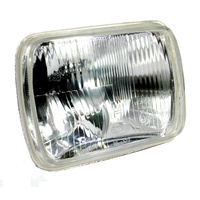 Semi Sealed Beam Headlight 6" x 8" Regular Flat Lens H4 Park Light - Single