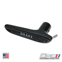 1964-1966 Ford Mustang Parking Brake Handle - Black Ribbed Face With White Brake Lettering
