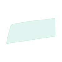 Ford Mustang 1964 - 1966 Convertible Door Glass - Left, Green Tint