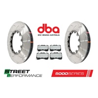 DBA Front Brake Kit 5000 Series T3 Slotted 2 Piece Rotors & Street Performance Pads Jeep Trackhawk 6.2L 400mm