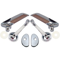 1965 - 1966 Mustang Fastback Door Handle & Window Crank Kit - Deluxe Pony Trim
