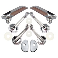 1965 - 1966 Mustang Coupe & Convertible Door Handle & Window Crank Kit - Deluxe Pony Trim