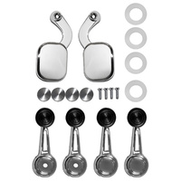 1968 Mustang Coupe Convertible Interior Handles Set with Black Knobs