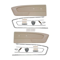 1964 - 1966 Mustang Deluxe Pony Door Panel Conversion Kit - Parchment