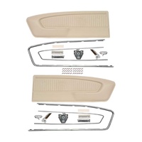 1964 - 1966 Mustang Deluxe Pony Door Panel Conversion Kit - White