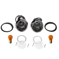1964 - 1966 Mustang Parking Lamp Custom Kit - Clear Lens Amber Bulb