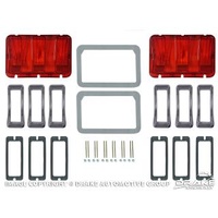 1967 Mustang Concours Tail Lamp Bezel & Lens Master Kit
