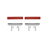 1964 - 1966 Mustang Arm Rest Base & Pad Kit (Bright Red)