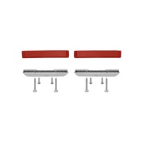 1964 - 1966 Mustang Arm Rest Base & Pad Kit (Bright Red)
