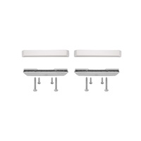 1964 - 1966 Mustang Arm Rest Base & Pad Kit (White)