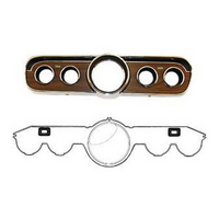 1965 - 1966 Mustang Instrument Bezel & Lens Kit - Deluxe Woodgrain