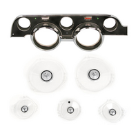 1967 Mustang Instrument Bezel & Lens Kit - without Tach