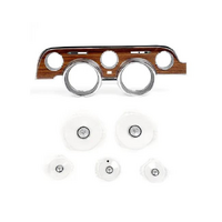 1968 Mustang Instrument Bezel & Lens Kit - Deluxe Woodgrain