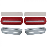 1964 - 1966 Mustang Pony Door Panel Kit (Bright Red)