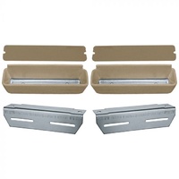 1964 - 1967 Mustang Deluxe Pony Door Panel Kit (Parchment)