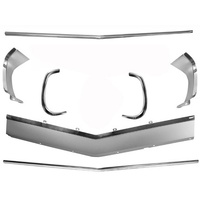 1969 Mustang Hood & Grille Mould Kit - 7 Pieces inc Hardware