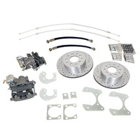1964 - 1973 Mustang Rear Disc Brake Conversion Kit 31sp 9" Differential (Big Bearing) Drilled & Slotted
