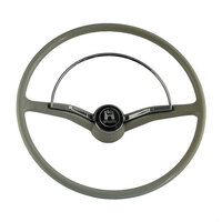1953 - 1967 Volkswagen VW Beetle Steering Wheel, Chrome Horn Ring & Button Kit - Grey