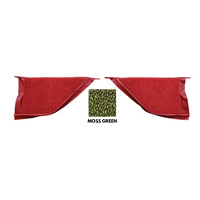 1964 - 1966 Mustang Coupe/Fastback Pony Kick Panel Carpet (Moss Green)
