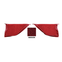 1964 - 1966 Mustang Coupe/Fastback Pony Kick Panel Carpet (Maroon)
