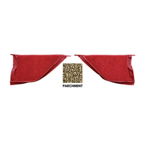 1964 - 1966 Mustang Coupe/Fastback Pony Kick Panel Carpet (Parchment)