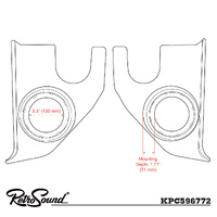Kick Panels for 1967-72 GMC Truck - Standard Speakers, No Sound Dampening Material