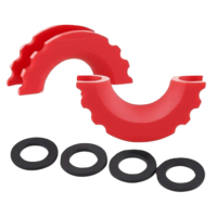 Bow Shackle Anti Rattle Insulator & Washers 3.5t Red - Single