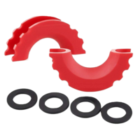 Bow Shackle Anti Rattle Insulator & Washers 3.5t Red - Pair
