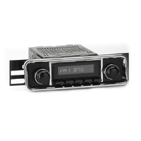RetroSound Radio for 1958-67 VW Beetle with Hooded Plate/VW Bus/1974-79 VW Transporter - LAB-M1B-307-36-76