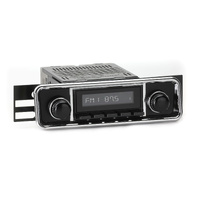 RetroSound Radio for 1958-67 VW Beetle with Hooded Plate/VW Bus/1974-79 VW Transporter - LAB-M1B-507-36-76