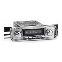 RetroSound Radio for 1958-67 VW Beetle with Hooded Plate/VW Bus/1974-79 VW Transporter - LAC-M1-507-36-76