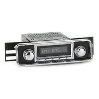 RetroSound Radio for 1958-67 VW Beetle with Hooded Plate/VW Bus/1974-79 VW Transporter - LAC-M1B-507-06-76