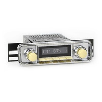 RetroSound Radio for 1958-67 VW Beetle with Hooded Plate/VW Bus/1974-79 VW Transporter - LAI-M1B-307-68-78