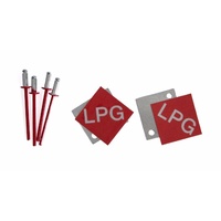 Lpg Tags - Metal 2 per Card with Rivets