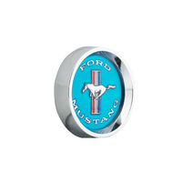 Mustang Tri-bar, Legendary Wheel Center Cap - Blue