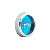 Blue Cougar with Chrome Bezel, Legendary Wheel Center Cap
