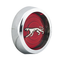 Red Cougar with Chrome Bezel, Legendary Wheel Center Cap
