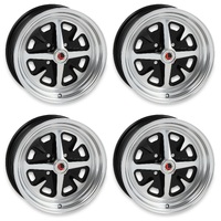 14 x 6 Magnum 400, 4 on 4.5 BP, 3.75" BS, Machined - Gloss Black - Set of 4