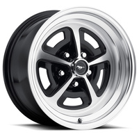 15 x 8 Magnum 500 Alloy Wheel, 5 on 4.5 BP, 4.75 BS, Gloss Black / Machined