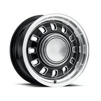 Legendary Wheels LW60 15" x 7" 4-lug 12-Slot Alloy Wheel - Black
