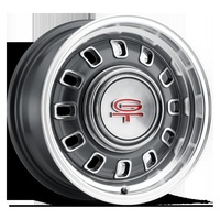Legendary Wheel Co LW60 12-Slot Alloy Wheel Charcoal 15" x 7" 4-lug