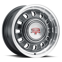 Legendary Wheel Co LW60 12-Slot Alloy Wheel Charcoal 15" x 7" 5-lug